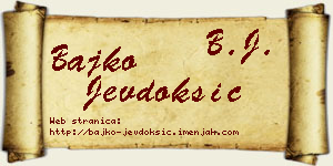 Bajko Jevdoksić vizit kartica
